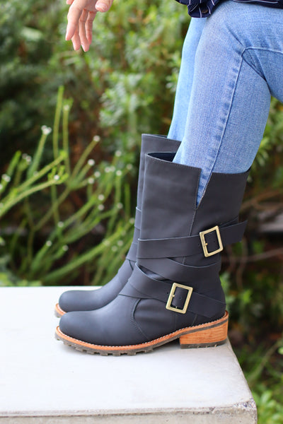 Bootie Bolonia Negro (PREVENTA)
