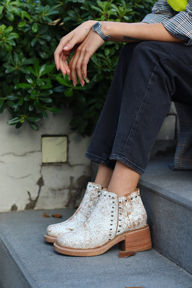 Bootie Puelo Craque Blanco