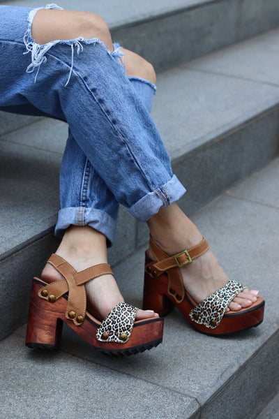 Sueco Sabina Camel Print - SOLO EN 35