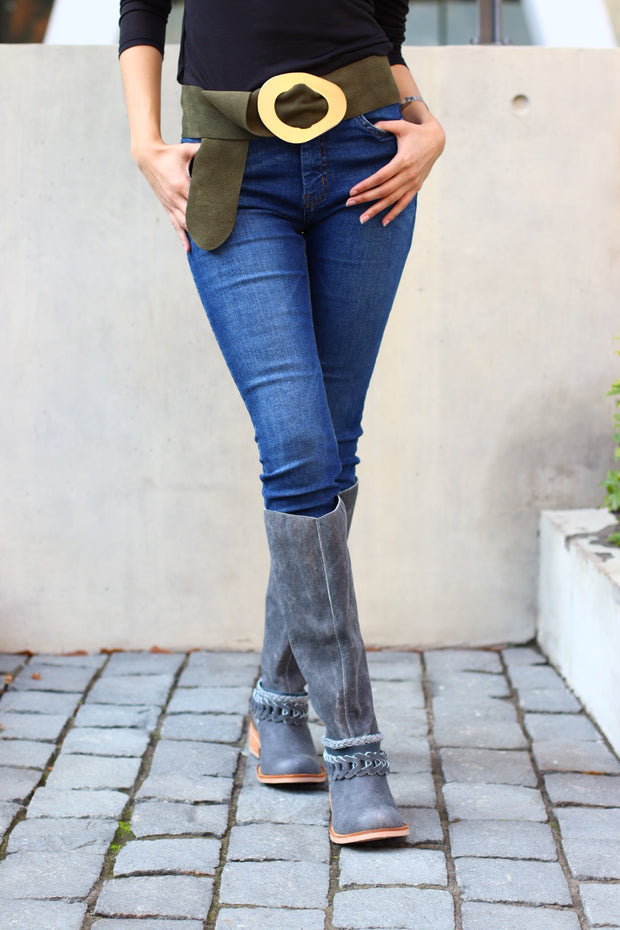 Bota Ruffina Gris (NUEVO)