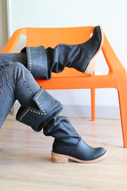 Bota Greca Negro/Natural