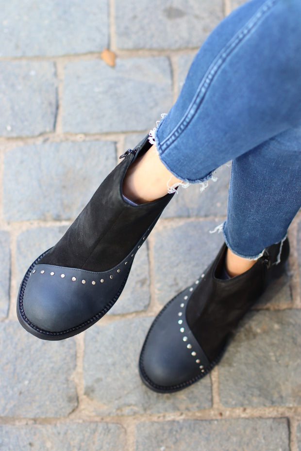 Bootie Eloísa Negro Opaco