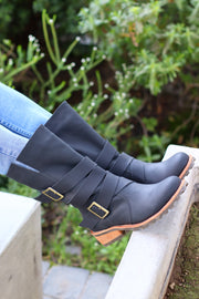 Bootie Bolonia Negro (NUEVO)