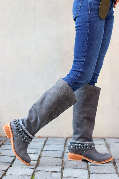 Bota Ruffina Gris (NUEVO)